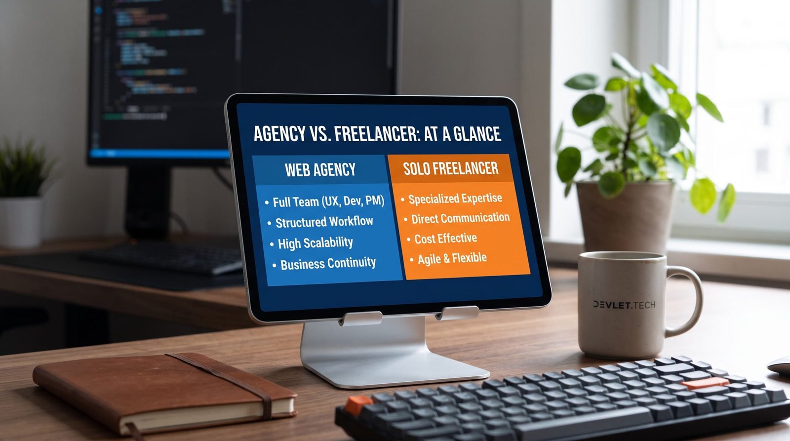 web design agency vs freelancer