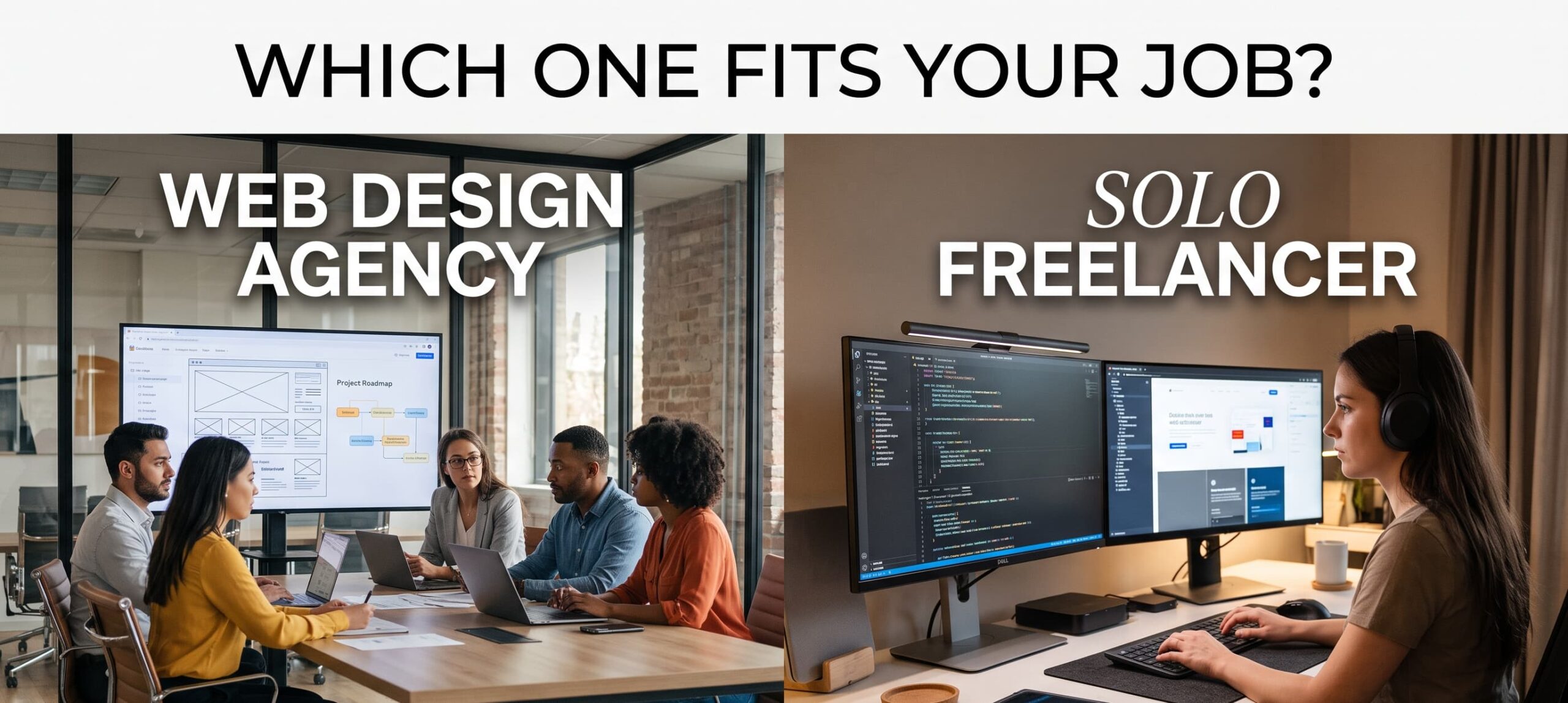 web design agency vs freelancer