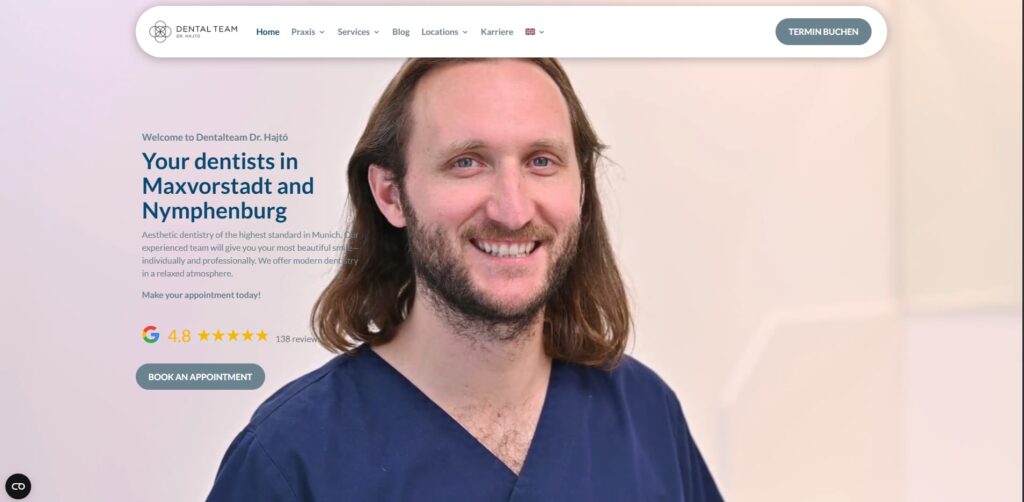 Dentalteam Dr. Hajtó dental website by Devlet