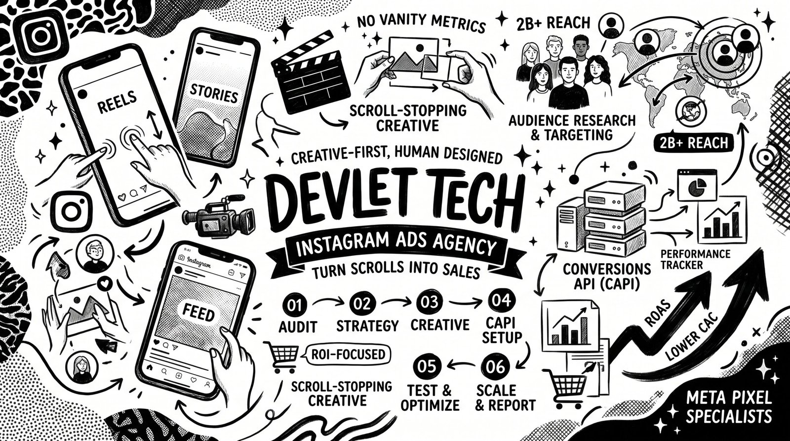 Instagram Ads agency managing Reels and Stories campaigns by Devlet Tech