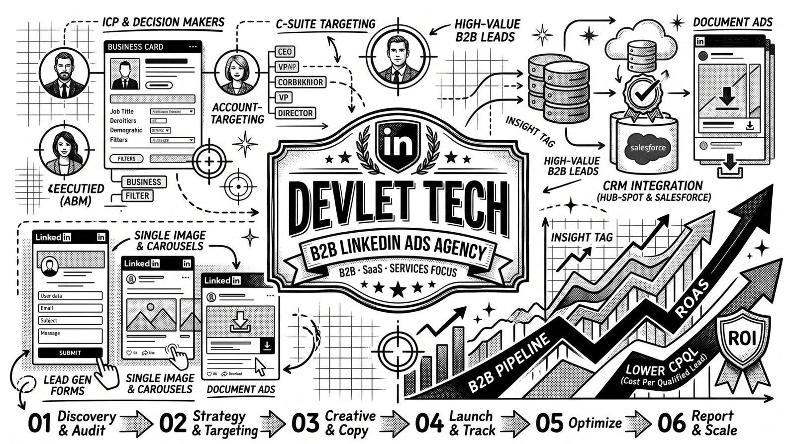 LinkedIn Ads agency running B2B lead generation campaigns by Devlet Tech