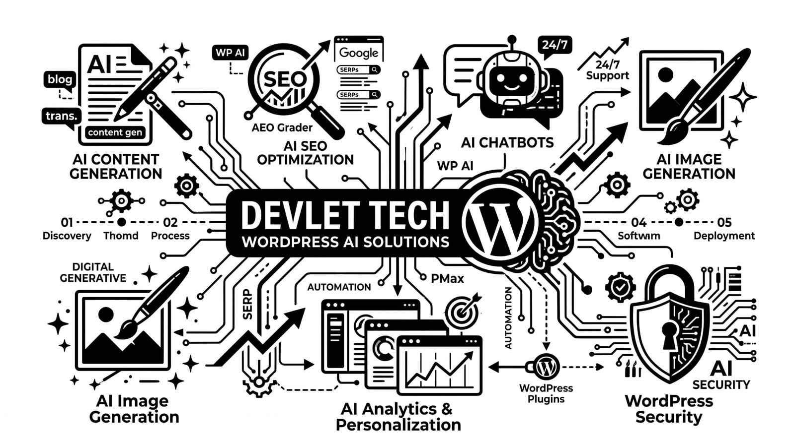 WordPress AI solutions and AI integration for WordPress by Devlet Tech